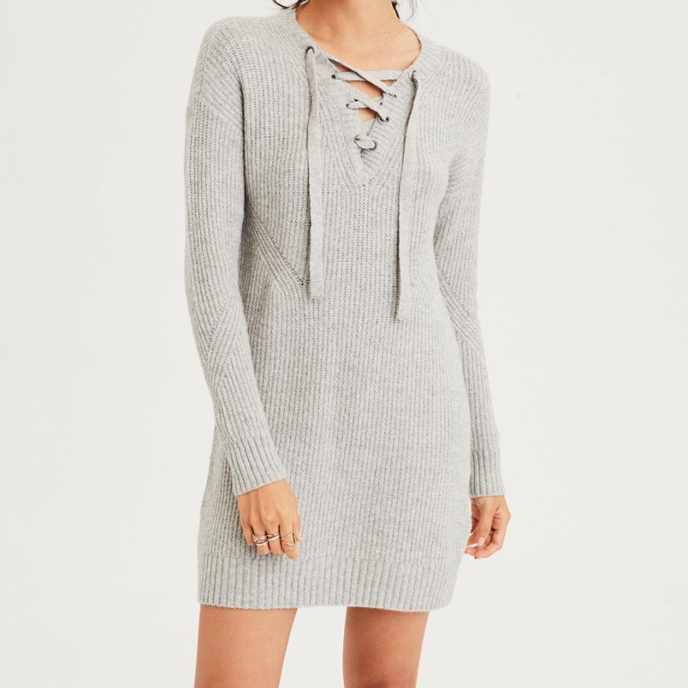 American Eagle Lace Up Sweater Dress Size XS
